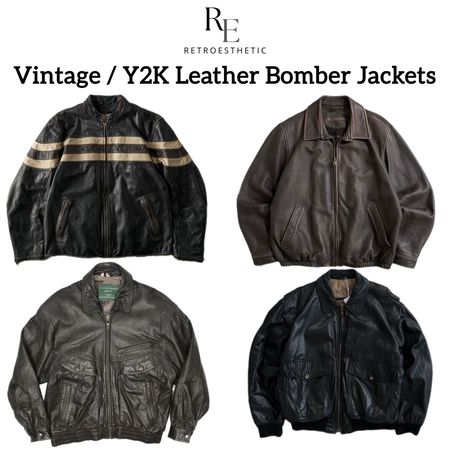 Vintage / Y2K Leather Bomber Jackets