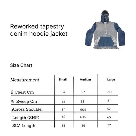 Upcycled Tapestry Denim Hoodie Jacket