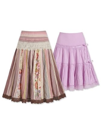 (FV-938) Y2K Barbie Color Fairy cotton Skirts