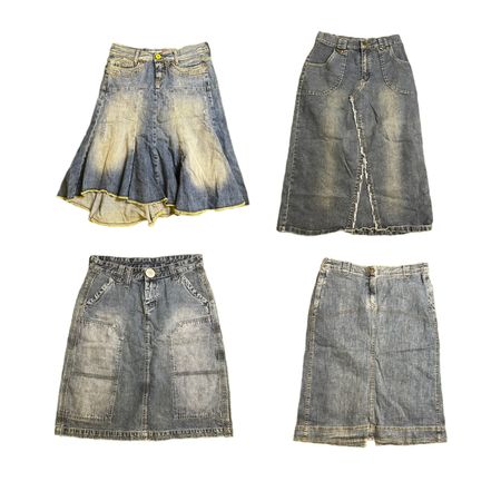 Y2K NYC IT Girl  Denim Midi Skirts RE-2897
