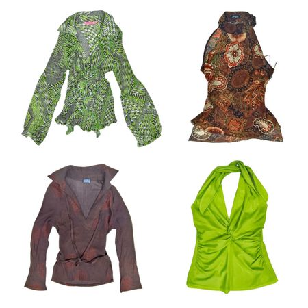 Y2K Earthy Tone Fairy Tops Mix