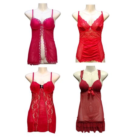 Cherry Berry Red Babydoll Tops
