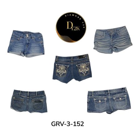 Y2K High-Waisted Denim Mini Shorts – Street Style (GRV-3-152)