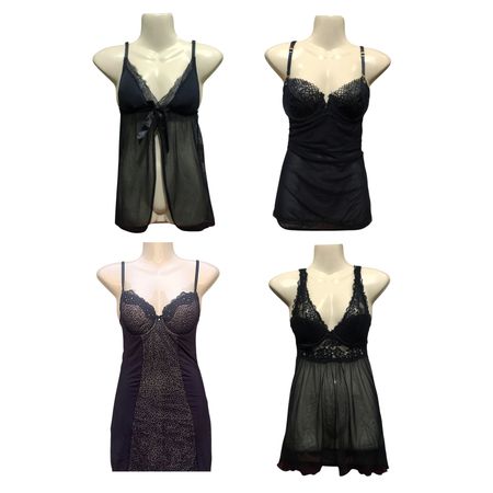 Moonless Black Babydoll Tops