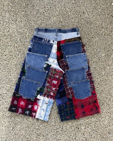 Upcycled Boro Patchwork Jorts