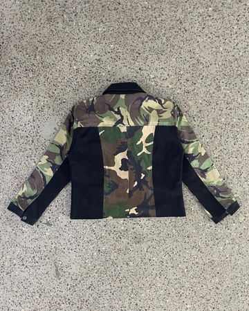 Upcycled Camo Contrast Jacket