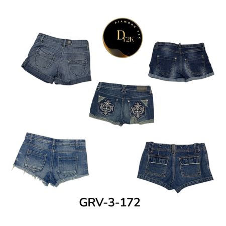 Distressed Denim Mini Shorts – Street Style Look (Grv-3-172)