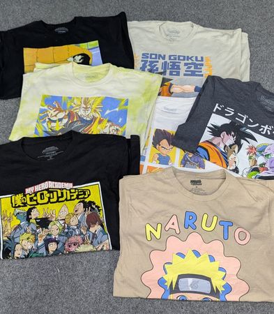 ZV2086 Japanese Anime Print T-Shirts