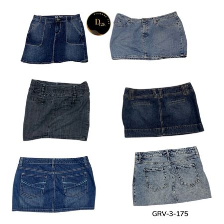 Denim Mini Skirt  for Women – Summer Casual Wear )GRV-3-175(