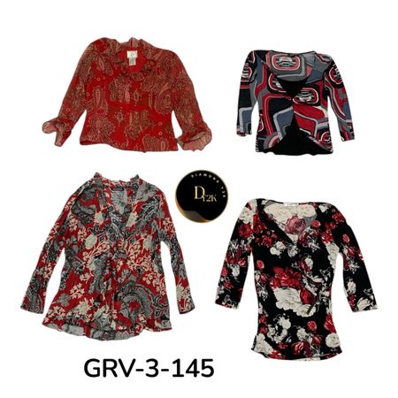 Y2k red long sleeve blouse (GRV-3-145)
