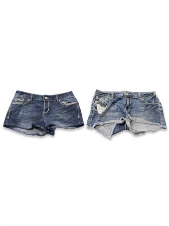 (FV-1008) Y2K Sexy Denim Back pocket embellishment Shorts