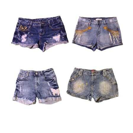 Y2K Paris Hilton Girl Denim Sexy Micro Mini Shorts RW-1686