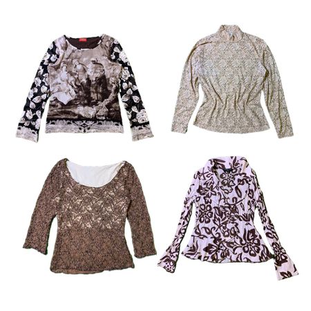 Y2K Earthy Tone Full Sleeve Tops RW-1687