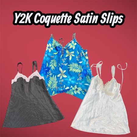 Y2K Coquette Satin Slips - (25/03)