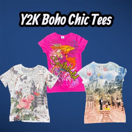 Y2K Boho Chic Tees - (25/03)