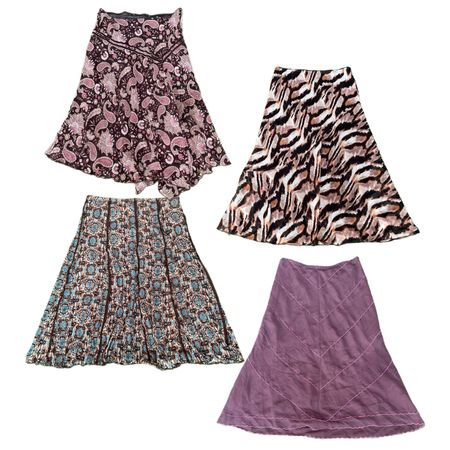 Y2K Earthy Tone Vibe Poly Maxi Skirts RE-2908