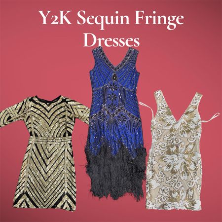 Y2K Sequin Fringe Dresses - (25/03)