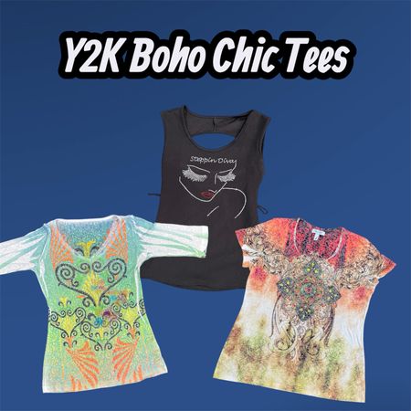 Y2K Boho Chic Tees - (25/03)