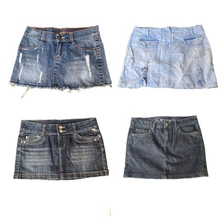 Y2K Denim Micro Mini Skirts RE-2812