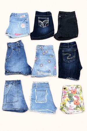 Micro Mini Shorts printed/cotton/denim mixed VCH 62