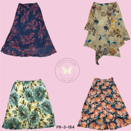 Women’s Printed Poly Skirt – Comfortable Everyday Style (PR-3-184(