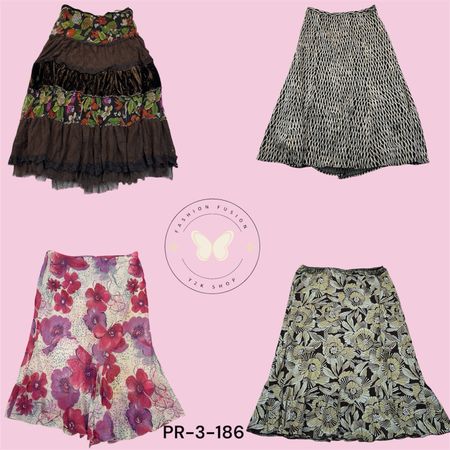Printed Polyester Skirt – Easy-Care & Wrinkle-Resistant  (PR-3-186)