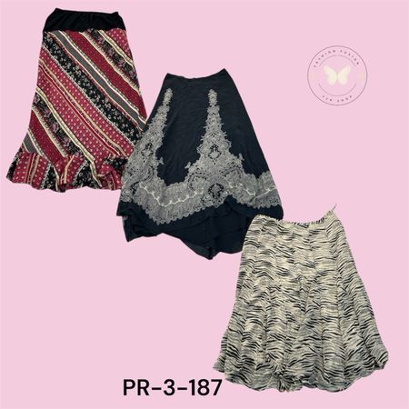 Chic Printed Poly Skirt – Effortless Everyday Elegance (PR-3-187)