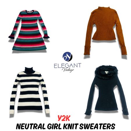 Y2K Neutral Girl Knit Sweaters - EV0772