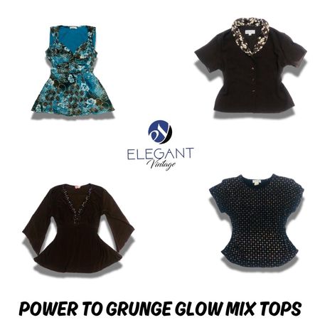 Y2K Power To Grunge Glow Mix Tops - EV0782