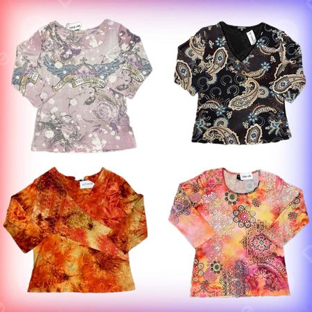 Y2k bedruckte Oberteile (RX-1291)