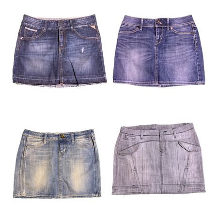 Y2K Denim Mini Skirts RW-1694
