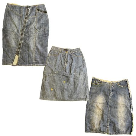 Y2K IT Girl Denim Midi Skirts RE-2921