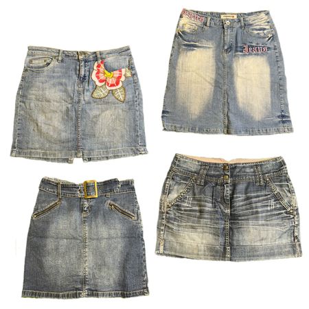 Y2k Londan Nights Denim Midi Skirts RE-2916