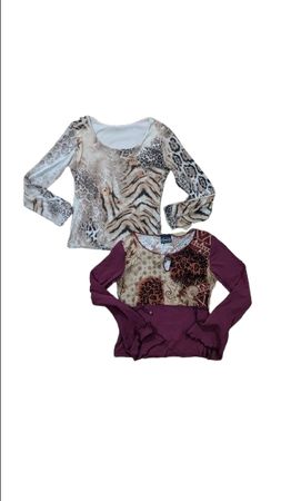 Y2K Full Slv Sexy Blouse