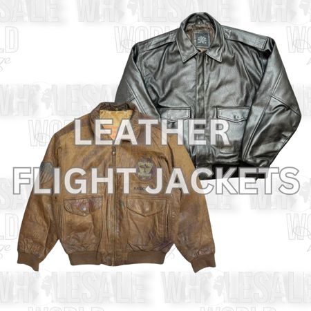 LEATHER FLIGHT JACKETS - GRADE A - 15PC