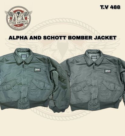 Alpha and Schott Bomber Jacket TV 488