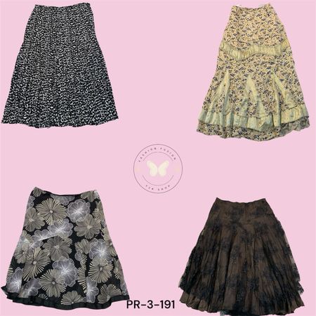 Printed Poly Skirt for Women – Lightweight & Flowy (PR-3-191)