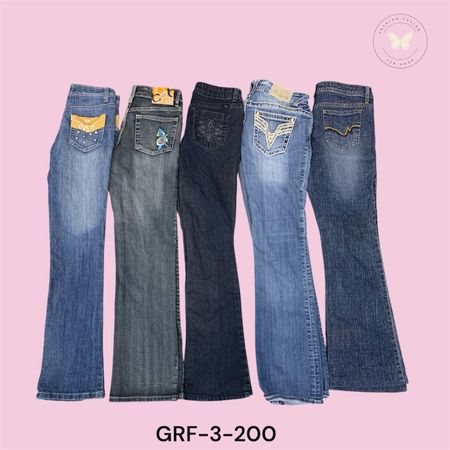 Y2K Signature Wide Leg Jeans – Premium Denim Collection  (GRF-3-200)