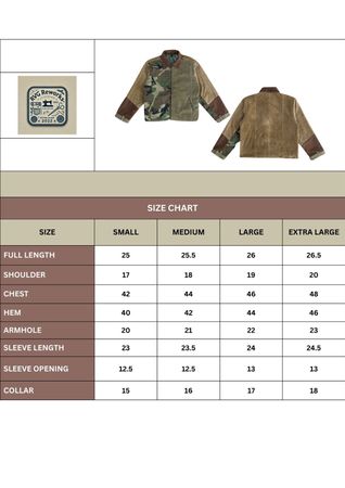 Upcycled Camo Contrast Workwear Jacket