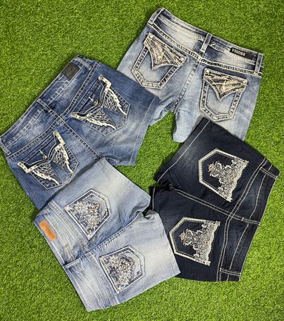 Y2K Embroidered Shorts