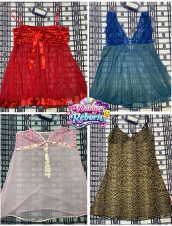 Y2K Vintage Sheer & Lace Babydoll Nightwear Mix – Branded High-Street Edit | VR-261