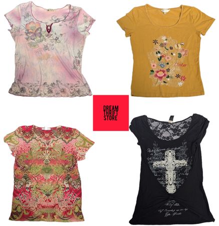 デザイナーベイビーTシャツ Y2Kインスパイア