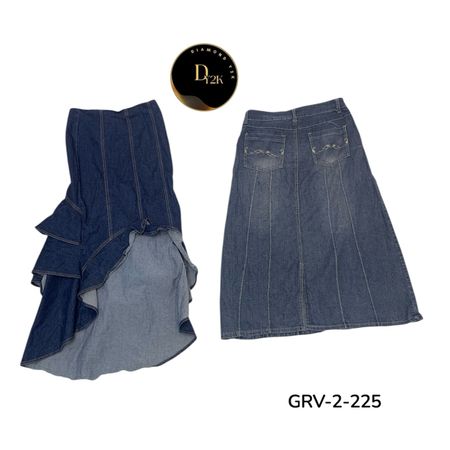 Vintage Y2K Denim long Skirt – Streetwear Aesthetic (GRv-3-224)