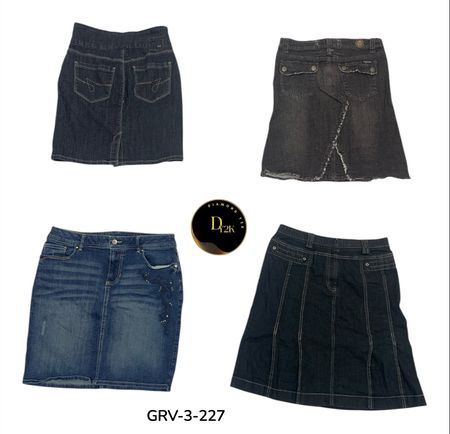 Vintage Y2K Denim Mini Skirt – Streetwear Aesthetic (GRV-3-227)