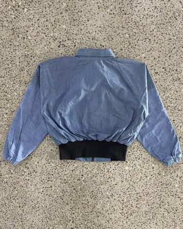 Upcycled Cropped Bomber Jacket