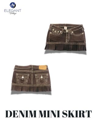 Upcycled Denim Mini Skirts - EVR0231