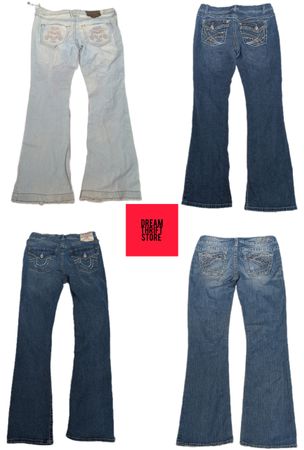 DESIGNER JEANS (BRAND'S INCULOADED) Silver, Guess,YMI ,etc