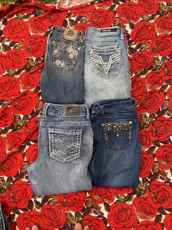 Y2k embroidery bootcut jeans