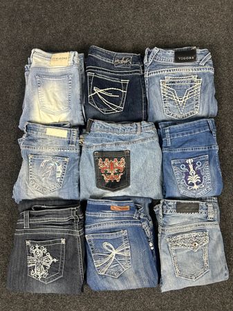 Y2K Embellished/Embroidered Jeans (Including Silver, Vigoss, Wallflower) - [TS-0412]