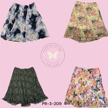 Poly Printed Flared Skirt – Lightweight Everyday Wear (PR-3-209)
